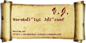 Verebélyi József névjegykártya
